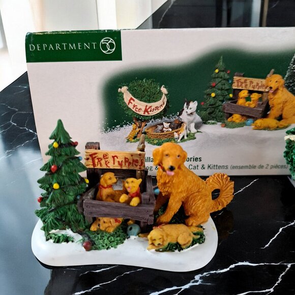 Dogs and Puppies Cats and Kittens Adorable Village Accessories Department 56 NOB - Picture 10 of 13